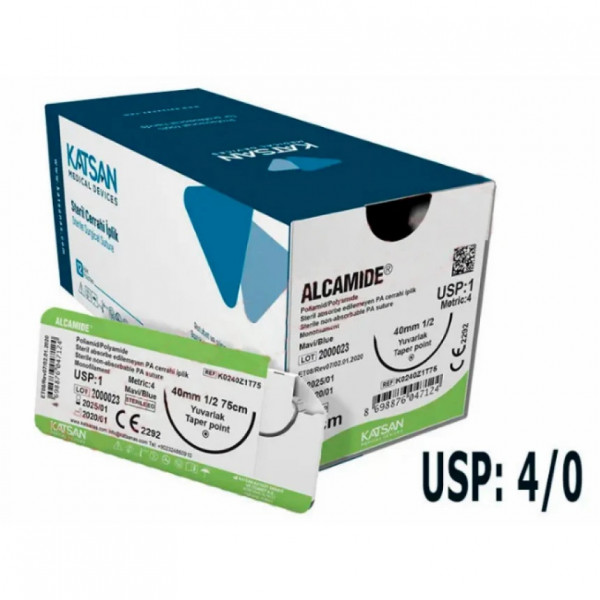Шовний матеріал Alcamide 4/0 17 3/8, 75 см
