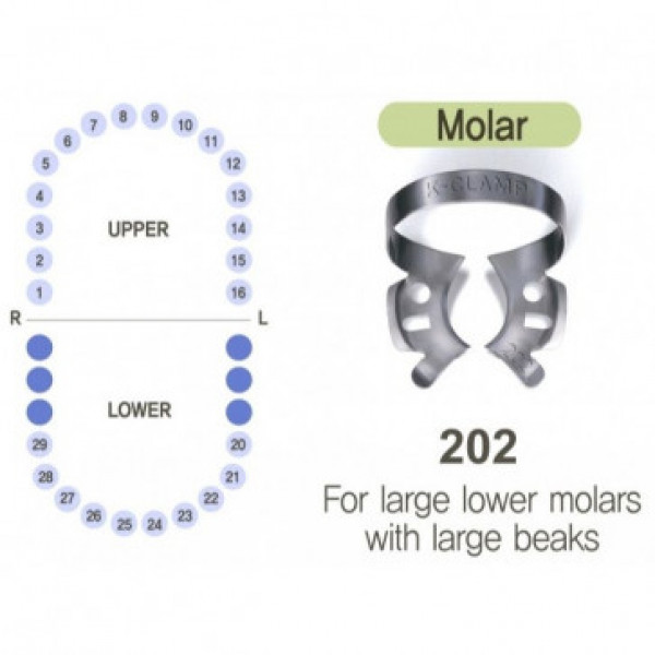 Кламер для молярів K-Clamp №202, 1 шт. (278867)