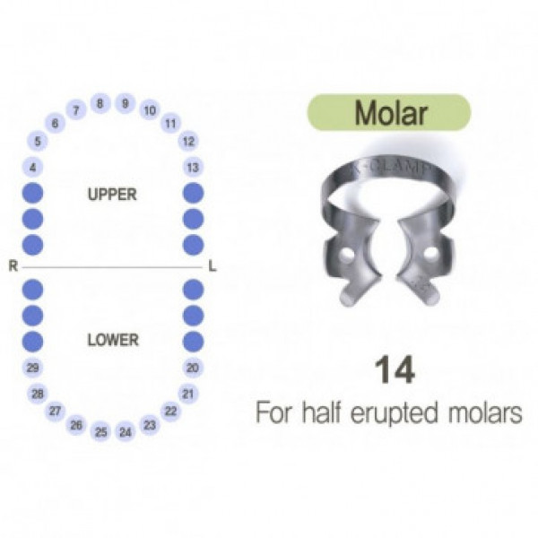 Кламер для молярів K-Clamp № 14, 1 шт. (278865)