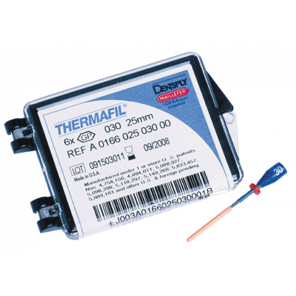 Обтуратори Thermafil 25mm (6 шт.), Dentsply Maillefer