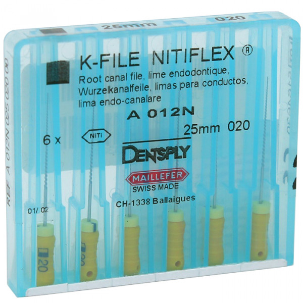 К-файли NITIFLEX, Dentsply Maillefer, блістер 6 шт.