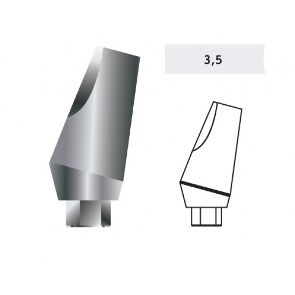 Абатмент анатомический наклонный 15°, PSA-35-518-090