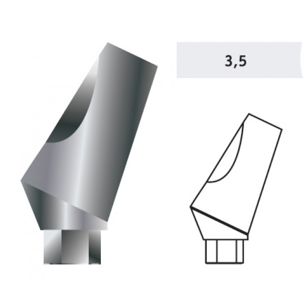 Абатмент анатомический наклонный 25°, PSA-35-519-090