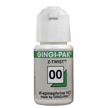 Ретракционная нить Gingi Pak NEW 00 (Z-Twist) на основе адреналина 2.74 м (зеленая), GINGI-PACК
