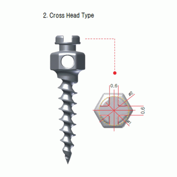 Мікроімплантат із хрестовою головкою Mini Screw, Hubit
