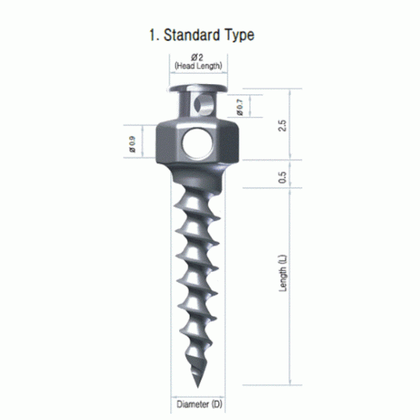 Мікроімплантат із круглою головкою Mini Screw, Hubit
